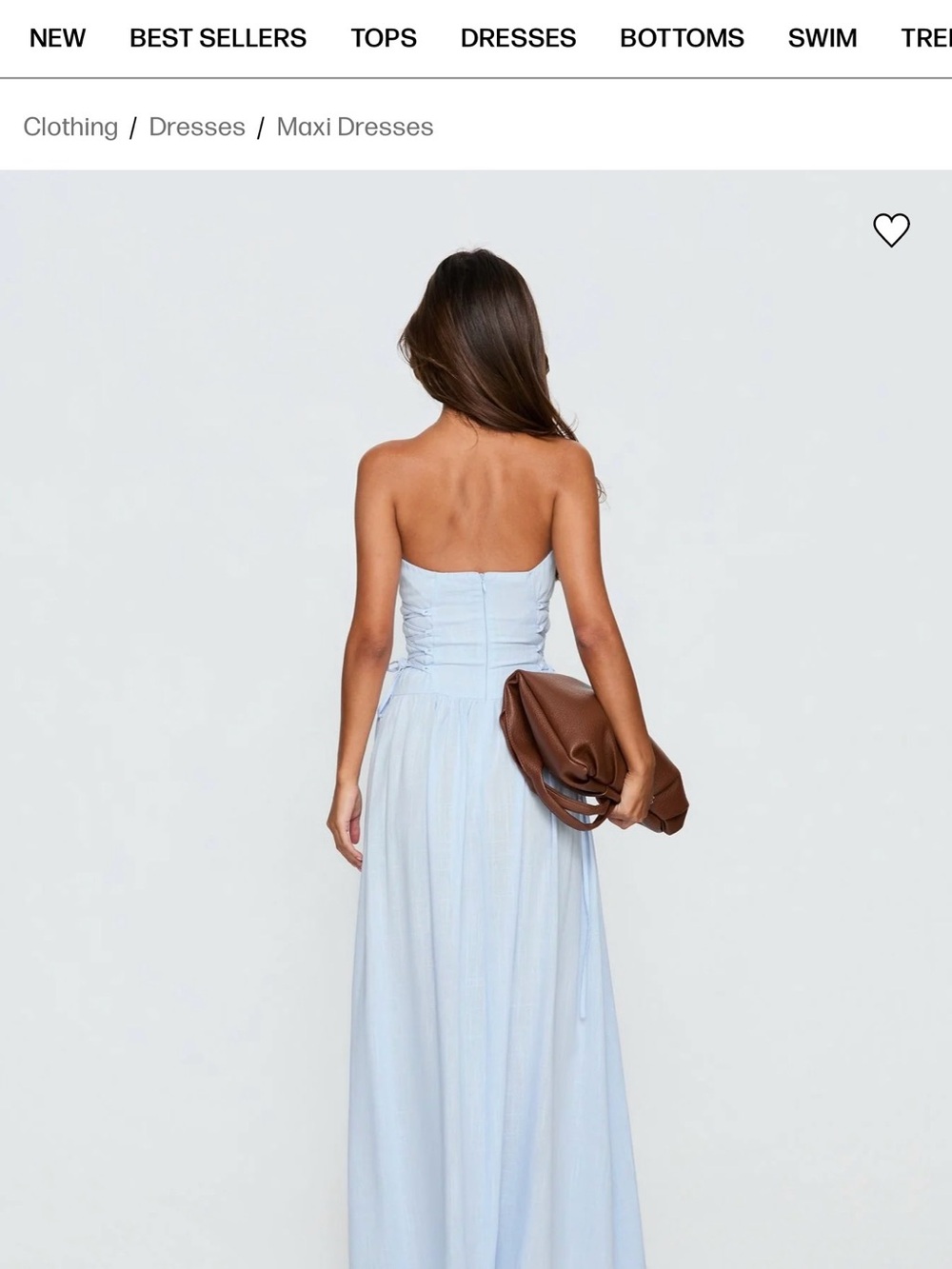 Princess Polly So Far So Good Strapless Light Blue Maxi Dress - Picture 2 of 7